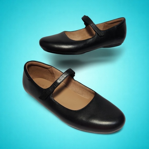 New Women's Naturalizer Maxwell Black Leather Mary Jane Ballet Flats, Size 8.5 M - Picture 4 of 6